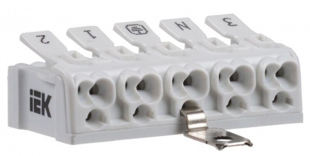 Клемма пружинная соединительная КСПз5-3L+N+PE ИЭК UKZ-B06-5P-F0-E1-10 326859