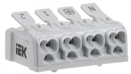 Клемма пружинная соединительная КСПн4-2L+N+PE ИЭК UKZ-B06-4P-F1-E0-10 326852