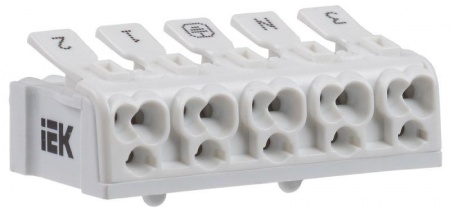 Клемма пружинная соединительная КСПн5-3L+N+PE ИЭК UKZ-B06-5P-F1-E0-10 326856