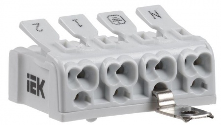 Клемма пружинная соединительная КСПнз4-2L+N+PE ИЭК UKZ-B06-4P-F1-E1-10 326853