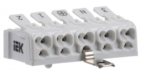 Клемма пружинная соединительная КСПнз5-3L+N+PE ИЭК UKZ-B06-5P-F1-E1-10 326857