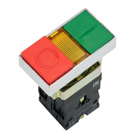 Кнопка  LAY5-BW8465 "I-O" прямоугольная 230В NO+NC PROxima EKF pbn-bw8465 483599