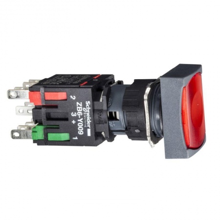 Кнопка 16мм с/подс. 12-24V красн. с возв. SchE XB6DW4B5B 130369