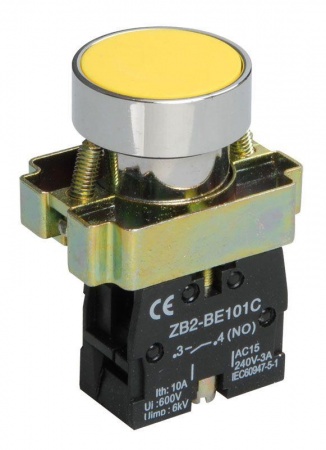 Кнопка LAY5-BA51 без подсветки жел. 1з ИЭК BBT60-BA-K05 234340
