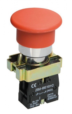 Кнопка LAY5-BC41 "Грибок" без подсветки красн. 1з ИЭК BBG70-BC-K04 1036161