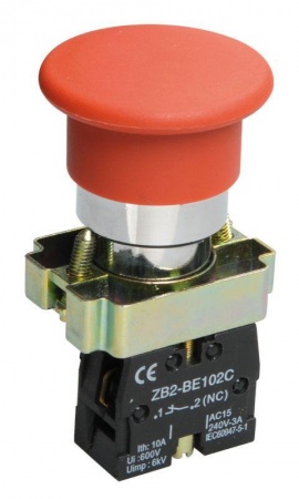 Кнопка LAY5-BC42 "Грибок" красн. 1p ИЭК BBG71-BC-K04 236080