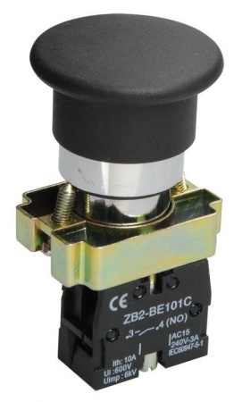 Кнопка LAY5-BS21 "Грибок" черн. 1з ИЭК BBG70-BC-K02 235776