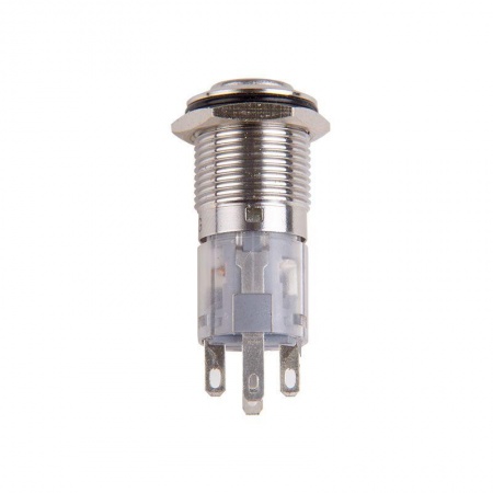 Кнопка антивандальная d16 12В Б/Фикс (5с) (ON)-OFF/(OFF)-ON красн. (A-16-C4) Rexant 36-3253 499788