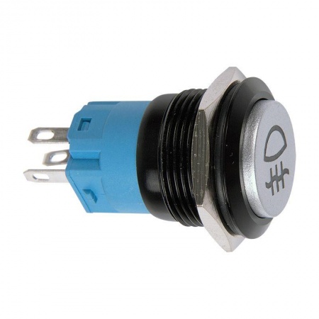 Кнопка антивандальная d19 Фикс 12В (2с) ON-OFF зел. (противотуманки) Rexant 36-3385 499763