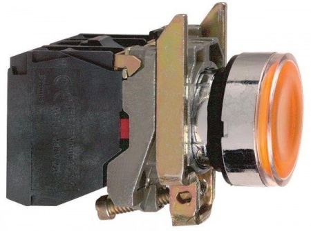 Кнопка без фикс. 1НO+1НЗ с подсветкой жел. SchE XB4BW35M5 87600