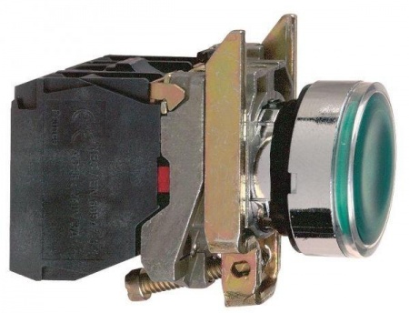 Кнопка без фикс. 1НO+1НЗ с подсветкой зел. SchE XB4BW33M5 87598