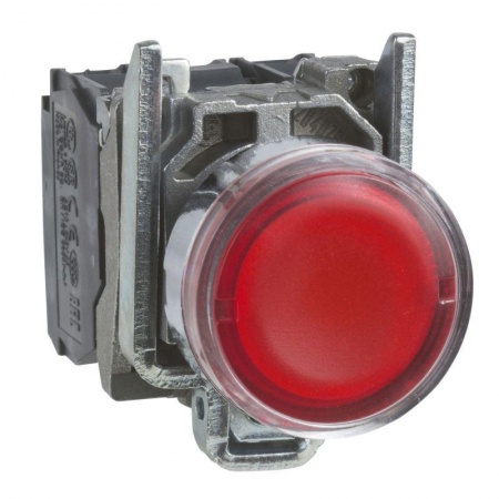 Кнопка без фикс. 1НO+1НЗ с подсветкой красн. SchE XB4BW34M5 87599