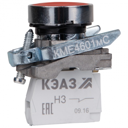 Кнопка КМЕ 4601мС 0но+1нз цилиндр IP65 красн. КЭАЗ 248261 1214081
