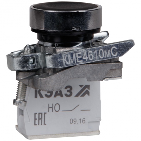 Кнопка КМЕ 4610мС 1но+0нз цилиндр IP65 черн. КЭАЗ 248263 1214085