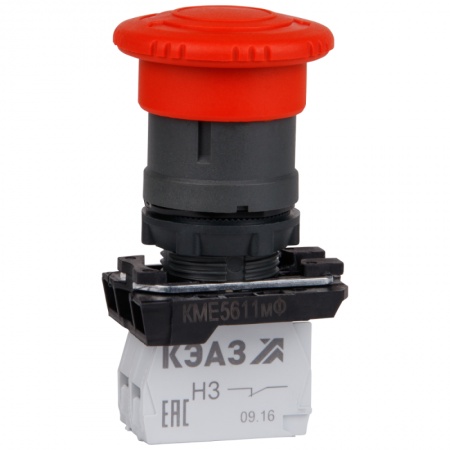 Кнопка КМЕ 5611мФ 1но+1нз гриб IP65 красн. КЭАЗ 248255 1214091