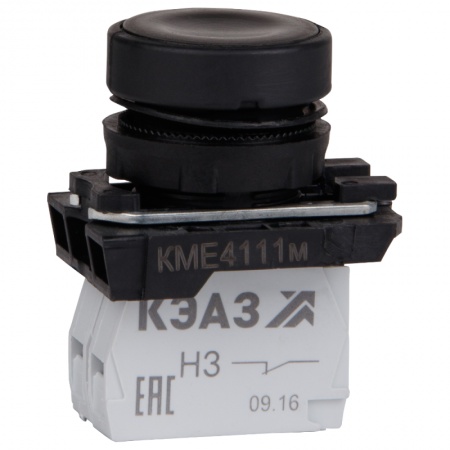 Кнопка управления КМЕ4111м 1но+1нз IP40 цилиндр черн. КЭАЗ 248240 460374