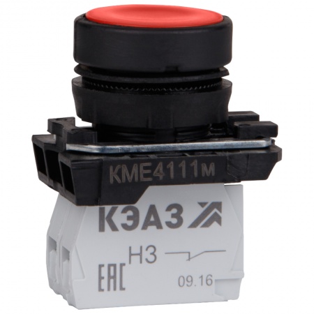 Кнопка управления КМЕ4111м красный 1но+1нз IP40 цилиндр красн. КЭАЗ 248241 460375