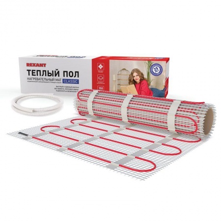 Комплект "Теплый пол" (мат) Classic RNX-5.0-750 (S 5.0кв.м (0.5х10.0м)) 750Вт двужил. с экраном Rexant 51-0509-2 505372