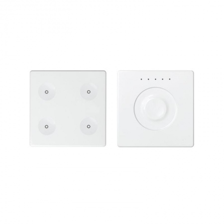Комплект выключателя 4-кл. сенсорн. + регулятор KNX; RJ12 бел. Simon82 Sense 8400651-030 417520