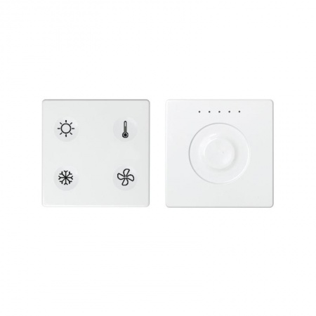 Комплект выключателя 4-кл. сенсорн. + регулятор Т1 KNX; RJ12 бел. Simon82 Sense 8400653-030 417509