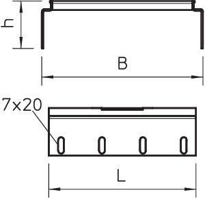 Комплект соединительный для лотка H60 RVS 60 10 DD OBO 6068771 203760