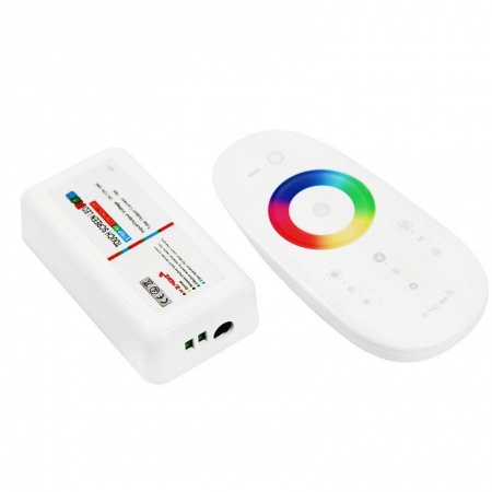 Контроллер RGB беспроводной 85х24х40мм с сенсорным управлением 2.4G для RGB светодиодных лент 216Вт 12-24В IP20 NEON-NIGHT 143-103-1 326599