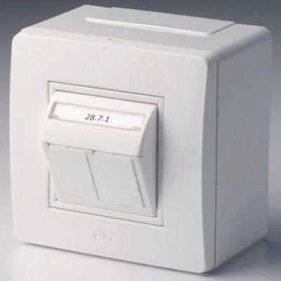 Коробка PDD-N60 с роз. BRAVA RJ11+RJ45 корич. ДКС 10656B 1006005