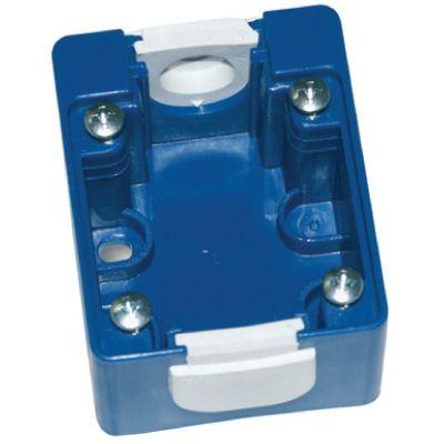 Коробка монтажная для розетки встраиваемой голуб. ДКС DISB038BU 251826