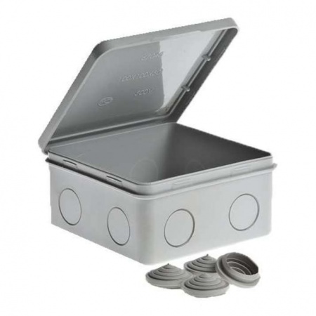 Коробка ОП Тусо распаячная 100х100х50мм откид. крышка IP54 Рувинил 67044 338574