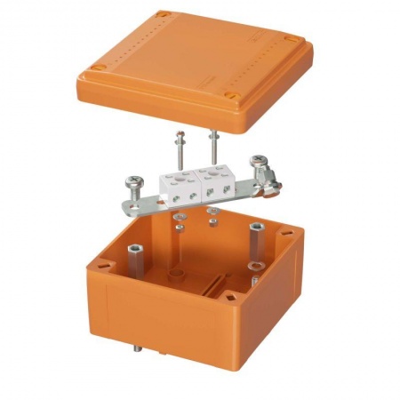 Коробка ответвительная FS 100х100х50мм 4р 450В 6А 4кв.мм с гладкими стенками и клеммн. IP56 пластик. ДКС FSB10404 439284
