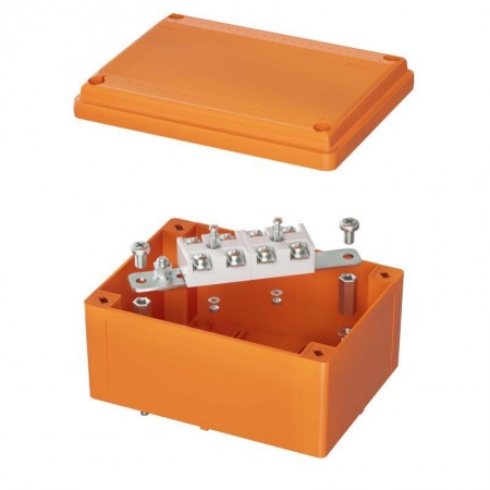 Коробка ответвительная FS 150х110х70мм 4р 450В 20А 10кв.мм нерж. контакт с гладкими стенками и клеммн. IP56 пластик. ДКС FSK20410 439303