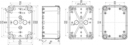 Коробка пласт. 164х121х87 Abs SchE NSYTBS16128 1044663