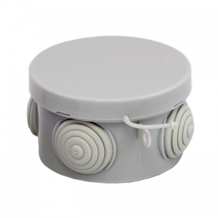 Коробка распаячная КМР-040-038 наруж. с крышкой 65х40 АБС 4 входа IP54 сер. EKF plc-kmr-040-038 289884