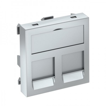 Корпус компьютерной розетки Modul45 (прямой) 45х45мм DTG-2RM AL1 серебр. OBO 6119296 342952