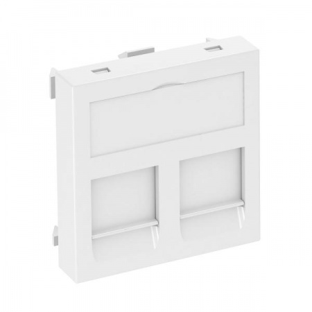 Корпус компьютерной розетки Modul45 тип EP (прямой) 45х45мм DTG-2EP RW1 бел. OBO 6119232 1135773