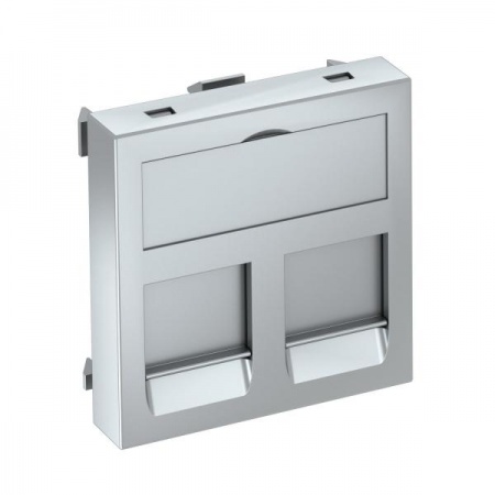 Корпус компьютерной розетки Modul45 тип F (прямой) 45х45мм DTG-2F AL1 серебр. OBO 6119224 1135778
