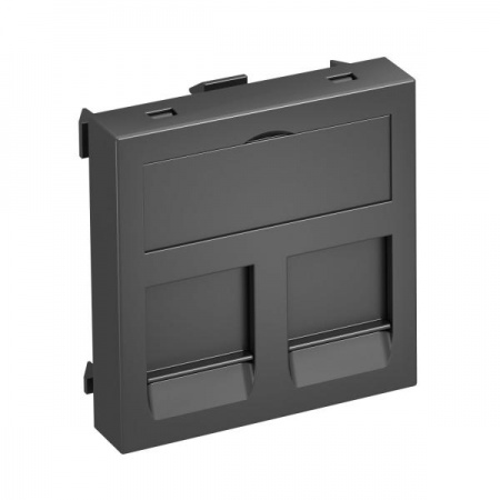 Корпус компьютерной розетки Modul45 тип PA (прямой) 45х45мм DTG-2PA SWGR1 черн. OBO 6119228 1135785