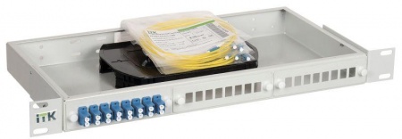 Кросс укомплектованный 1U SC (Simplex) 16 портов (OS2) ITK FOBX24-1U-16SCUS09 415264