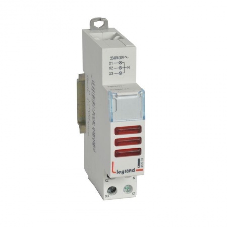 Лампа индикации 1мод. 230/400В CX3 3хLED красн. Leg 412933 406971