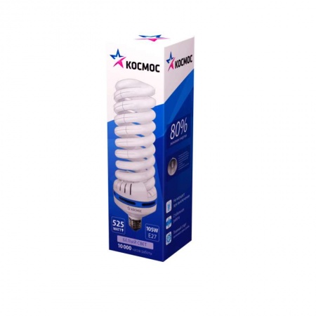 Лампа люминесцентная компакт. SPC 85Вт E27 спиральная 4200К КОСМОС LKsmT5SPC85WE2742_m 160212