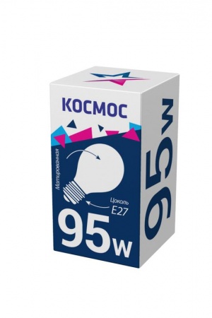 Лампа накаливания A50/A55 95Вт E27 220-240В мат. КОСМОС LKsmSt55Fr95E27v2 293260
