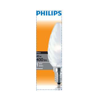 Лампа накаливания Deco 40Вт E14 230В BW35 FR 1CT/4X5F Philips 921494344201 / 871150001175638 33344