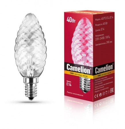 Лампа накаливания MIC TC CL 40Вт E14 Camelion 11274 329731