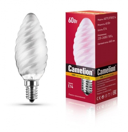 Лампа накаливания MIC TC FR 60Вт E14 Camelion 11277 329738