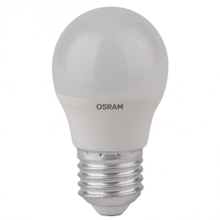 Лампа светодиодная CLASSIC P 40 5.4W/830 5.4Вт шар 3000К тепл. бел. E27 470лм 220-240В FR OSRAM 4052899971646 431055