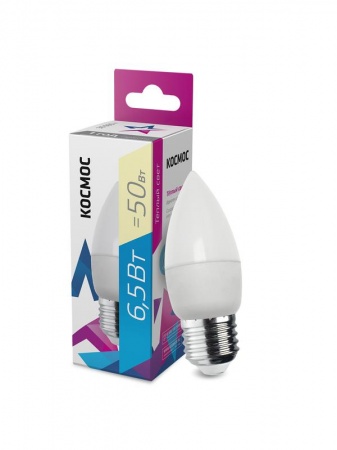 Лампа светодиодная LED BASIC CN 6.5Вт 220В E27 3000К Космос LkecLED6.5wCNE2730 417237