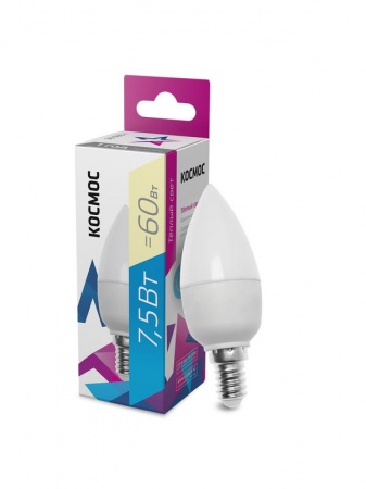 Лампа светодиодная LED BASIC CN 7.5Вт 220В E14 3000К Космос LkecLED7.5wCNE1430 417249