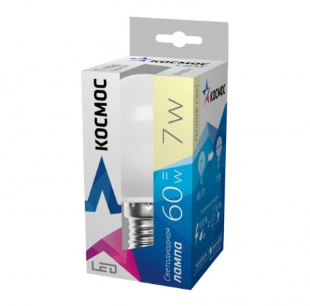 Лампа светодиодная LED GL45 7Вт 220В E14 3000К Космос Lksm_LED7wGL45E1430 291714
