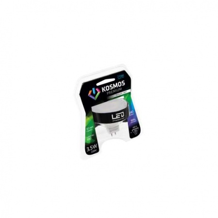 Лампа светодиодная LED KOSMOS premium 3.5Вт MR16 GU5.3 230В 4500К Космос KLED3.5w230MR16G5345 265138