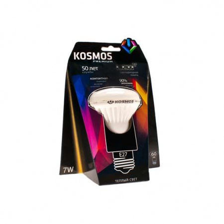Лампа светодиодная LED KOSMOS premium 7Вт REFLECTOR 63мм E27 230В 3000К Космос KLED7wR63230vE2727 236020